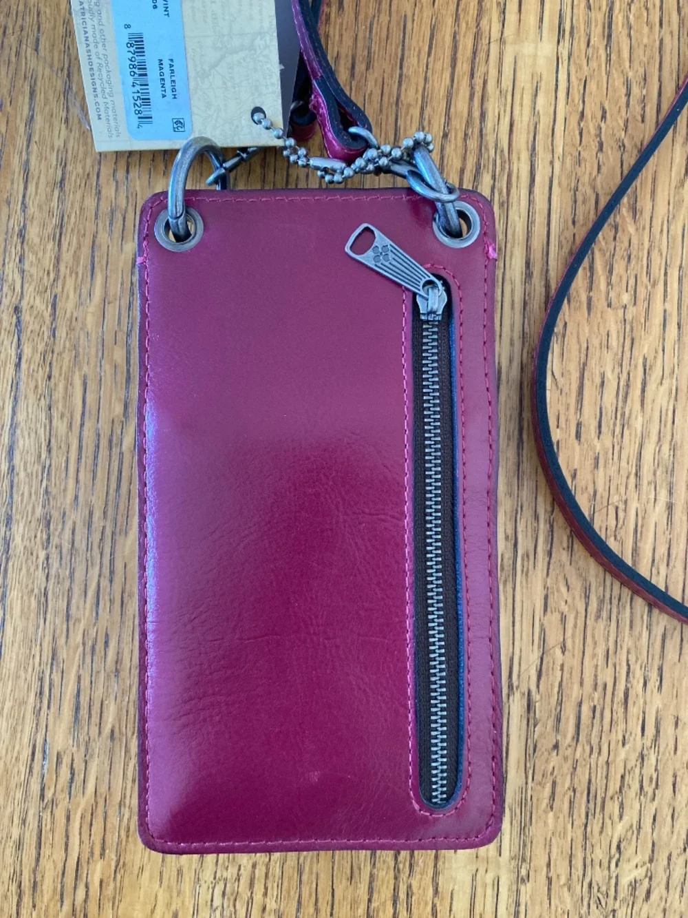 Patricia Nash “Farleigh” Magenta Leather Crossbody Bag - Picture 4 of 7